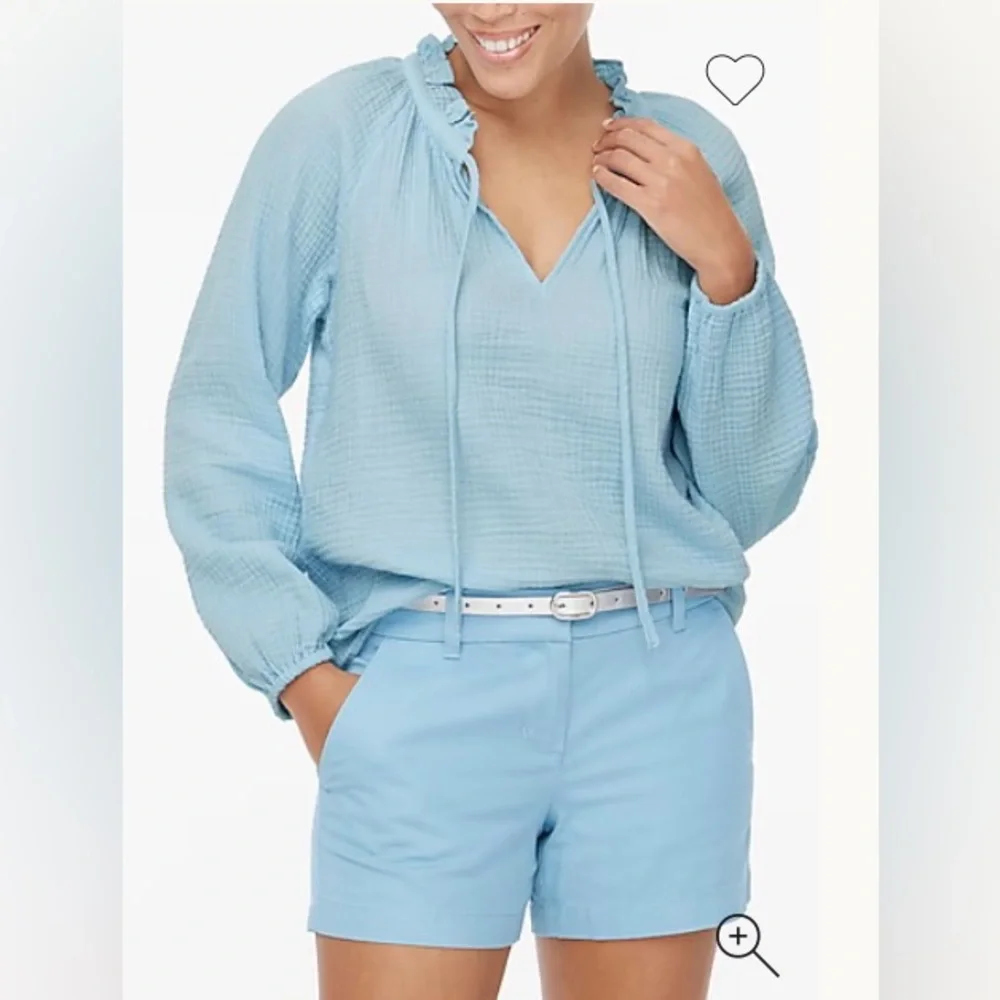 J. Crew Factory Gauze Tie-neck Top